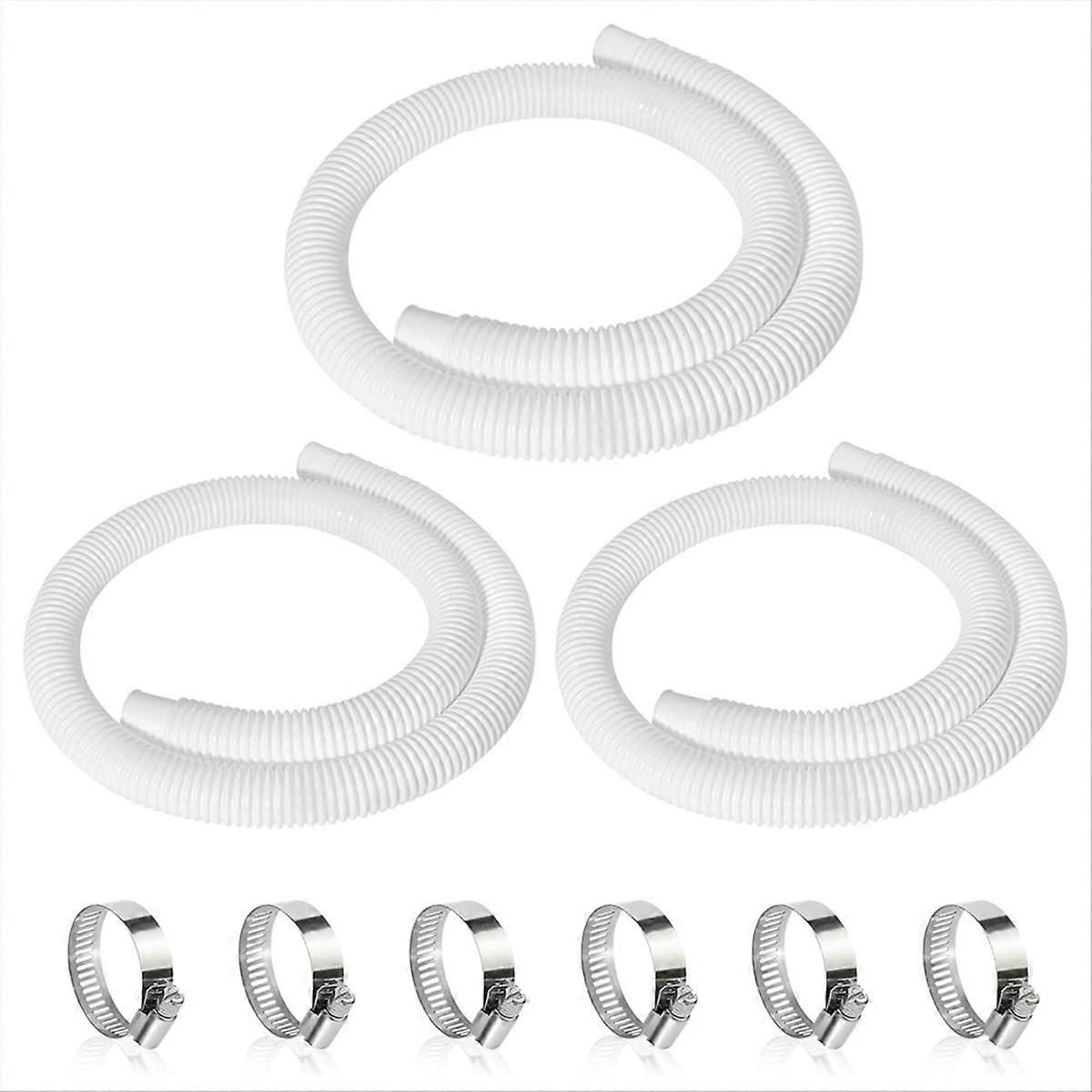 3Pcs 1.25in Pool Hose,59in Long Accessory Pool Pump Hoses