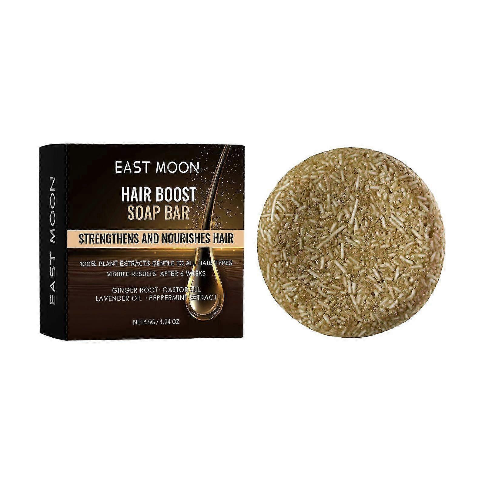 Root Activator Soap Bar  Nourishing Shampoo for Thick, Dark Hair with Ginseng  Ginger Extracts