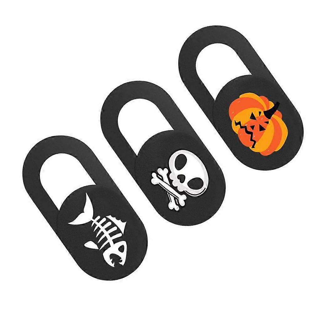Halloween Webcam Cover Camera Slide Privacy Protector 3Pcs Set Assorted Color