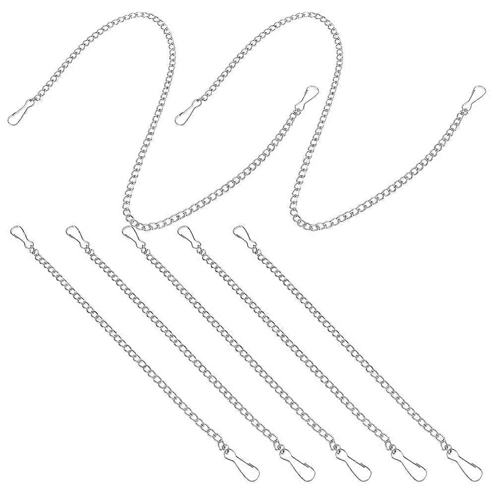 7Pcs Picture Hanging Chain Silver with Hooks for Home Use