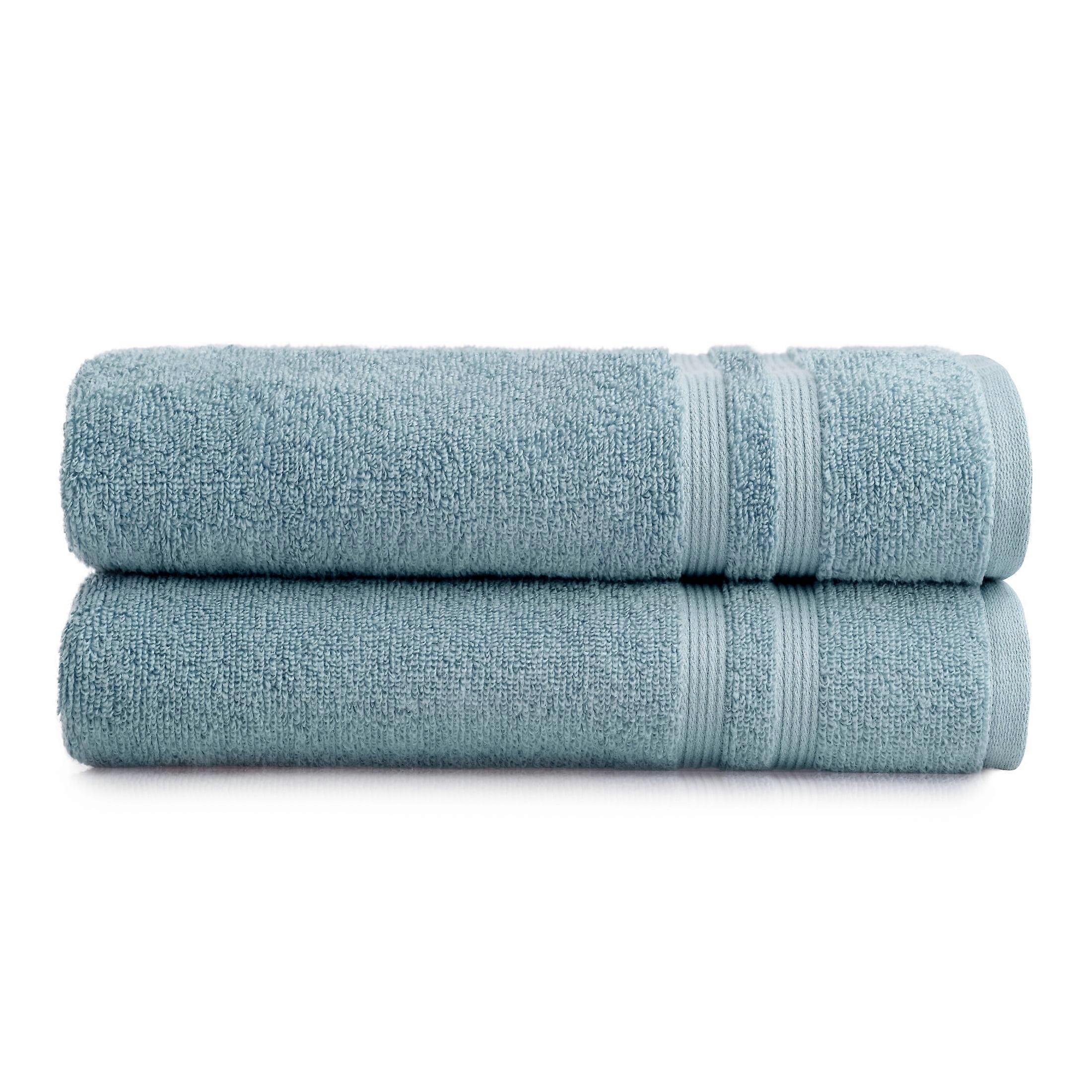 Mainstays Performance Solid Bath Sheet 2-Piece Set, Blue Linen