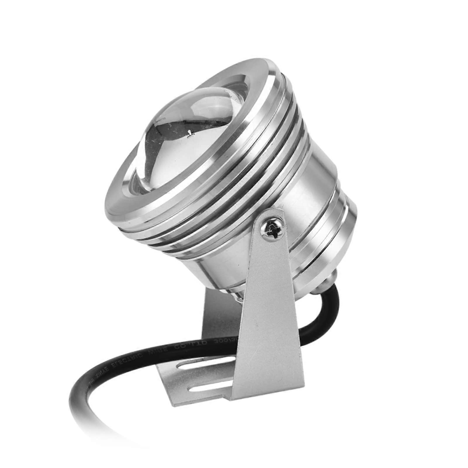 RGB LED Underwater Pond Light with Remote, 12V 10W Adjustable Fountain Spotlight for Garden Pool Aquarium (Silver)