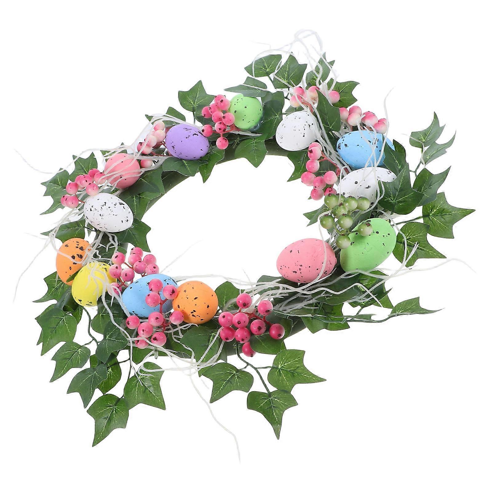 Versatile Easter Home Decor Wreath Ideal For Spring Celebrations Multi Color Round 1Pack
