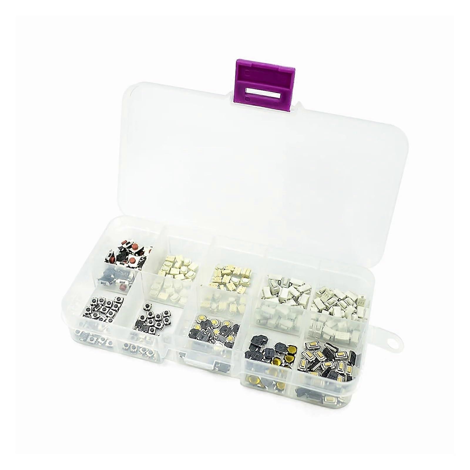 250PCS Car Remote Control Buttons Kit with 10 Switch Types for Quick Key Fob