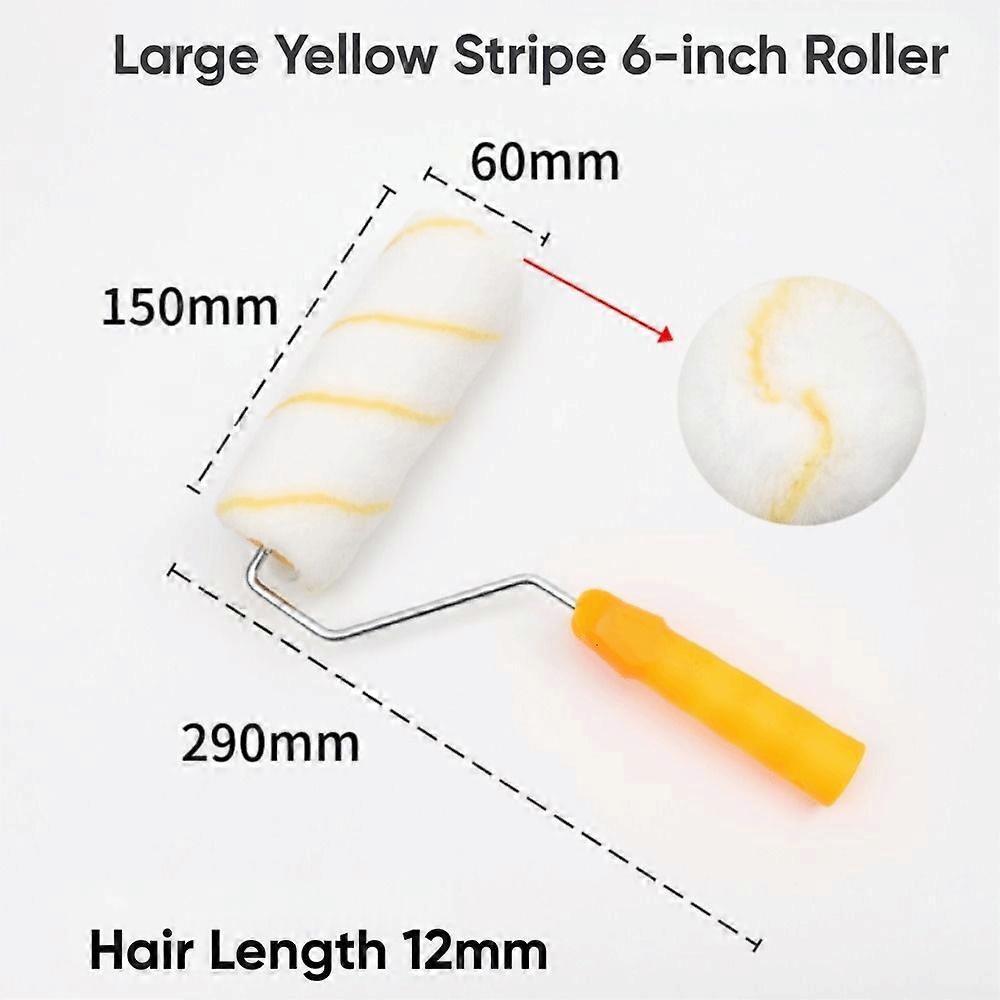 1 ensemble/11 pi��ces brosse �� rouleau 4-12 pouces �� cheveux longs 360 ��   Kit de rouleau de peinture rotatif, m��lange de Polyester, t��te de 