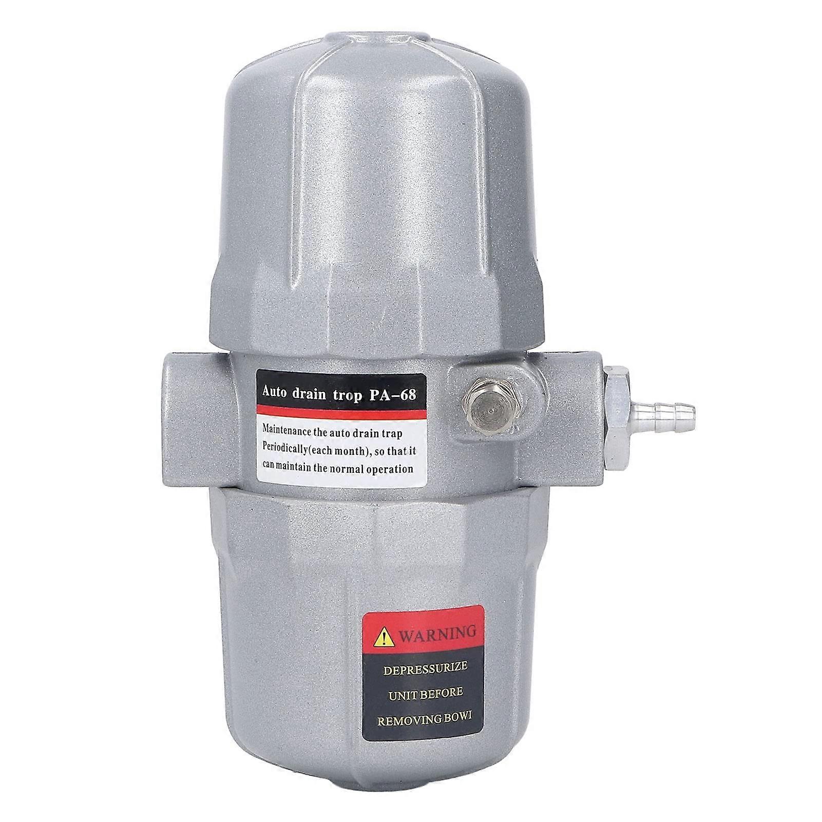 Air Compressor Auto Drain Valve with Zero Air Loss, Durable Aluminum Pneumatic Water Separator