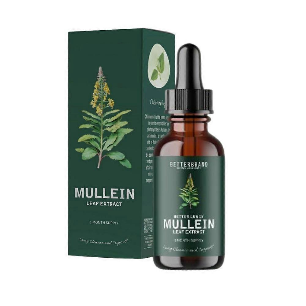Mullein Drops for Lungs - 60ml Leaf Extract for Lung & Bronchial Cleanse