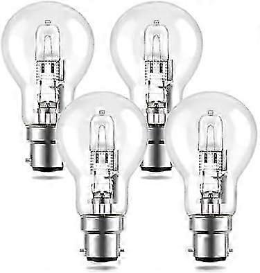 4 Pack B22 Bayonet Halogen Bulbs 100W Warm