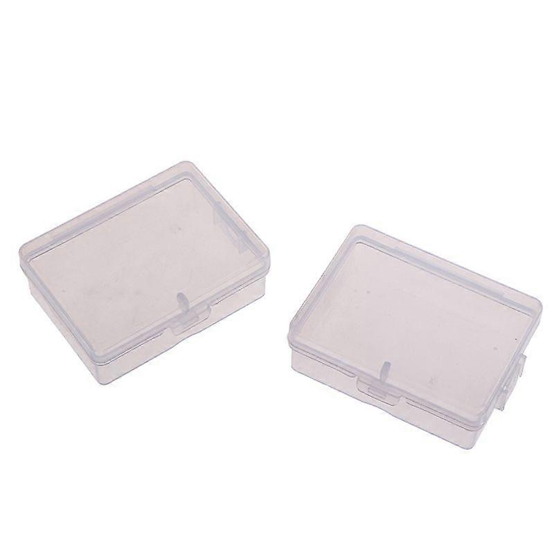 2pcs Transparent Chapter Box Hanging Box Mini Key Photo Boxes Home Storage Box