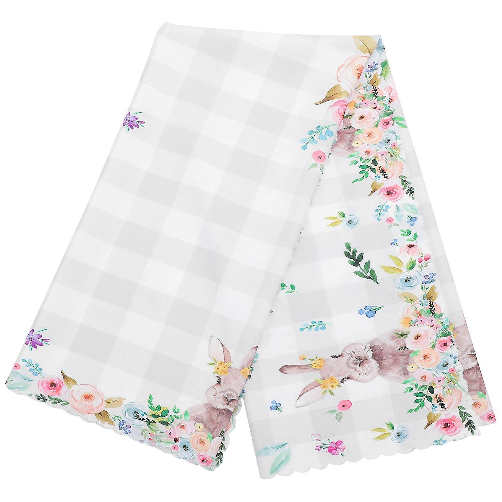Easter Party Tablecloth Table Cover for 3Pcs Spring Table Runner