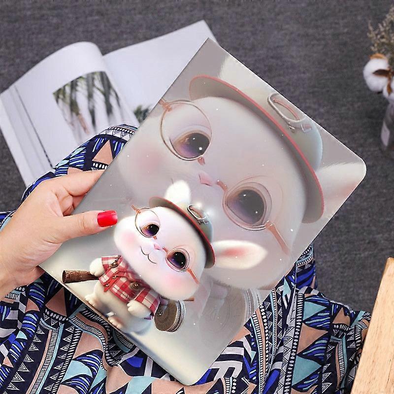 Stylish Case For Ipad 10/11 10.9" Plaid Rabbit Silicone