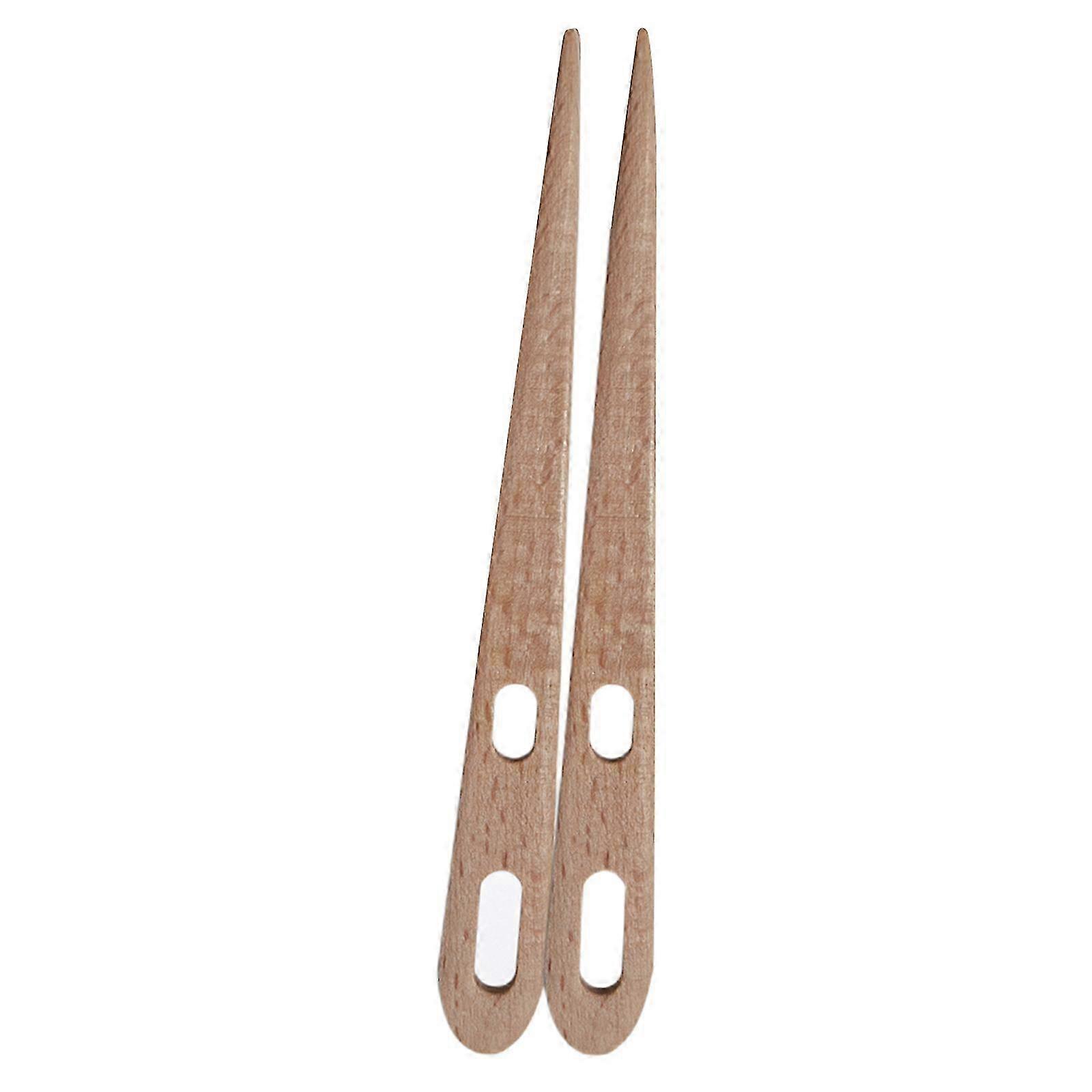 2pcs Double Hole Crochet Needle For Weaving Tapestry Multicolor