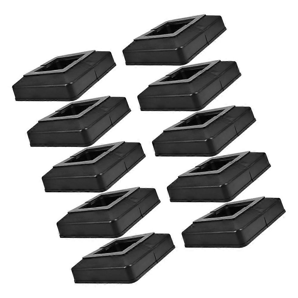 Split Base Cover for Square Post 10Pcs Plastic Black Color