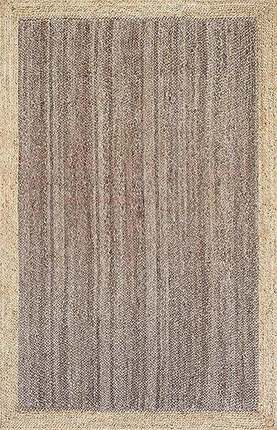 Naturfarbener Leonora-Handwebteppich aus Jute