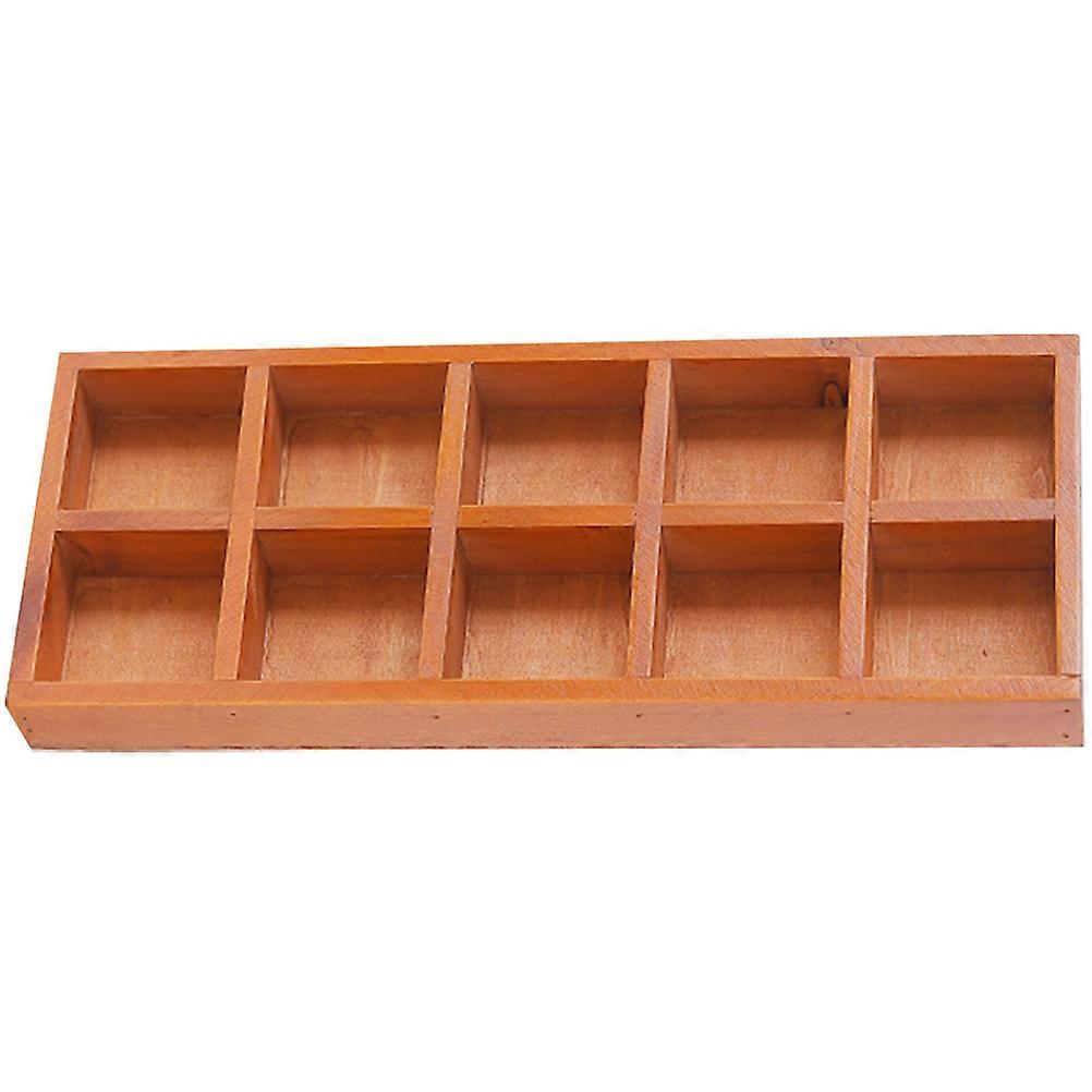 Compartment Flowerpot Tray for Organizing Wooden Material