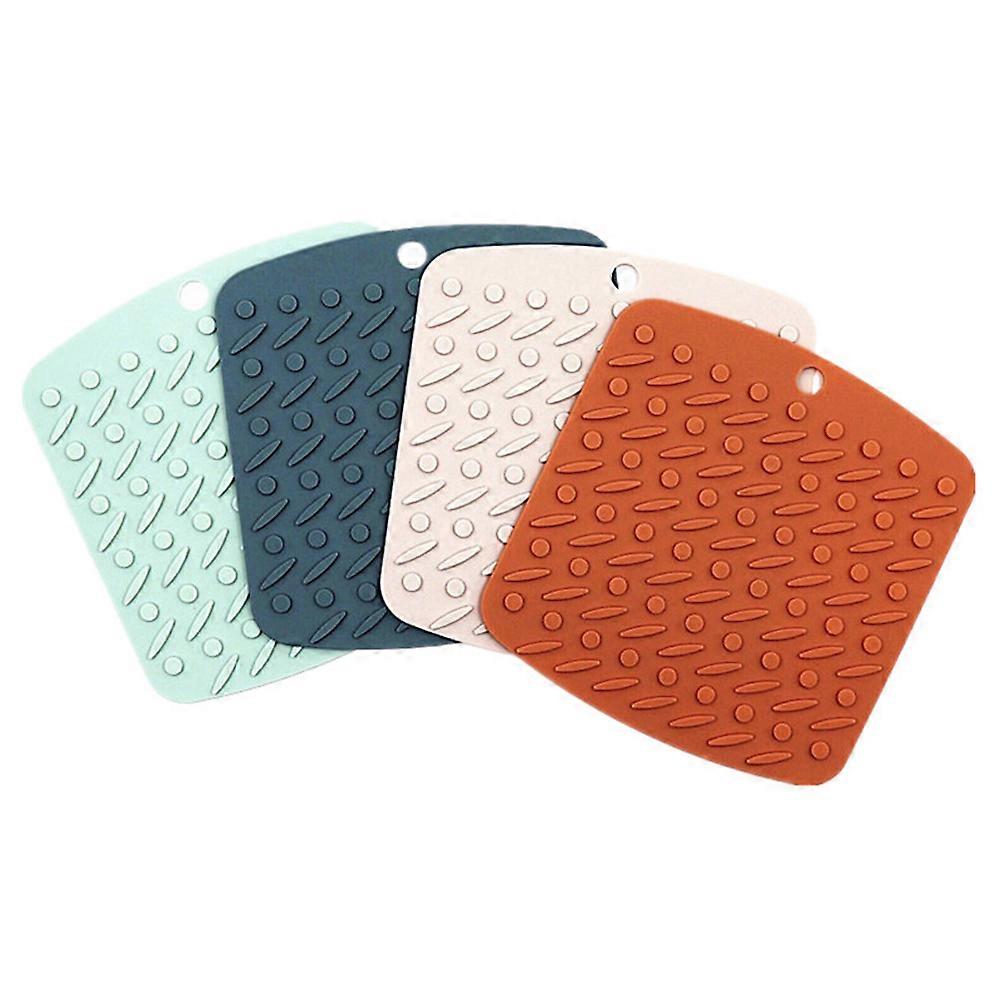 Heat Insulation Isolating Pad for Kitchen with 2Pcs Silicone Table Mats