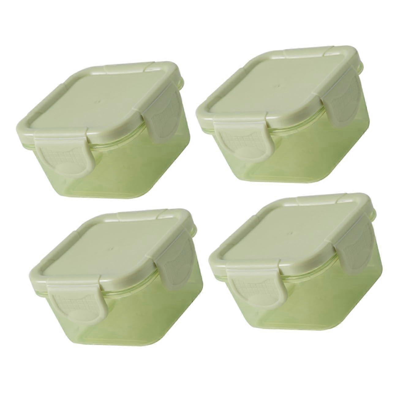 4Pcs Airtight Food Storage Containers with Lids, Clear Reusable Plastic Boxes for Fridge