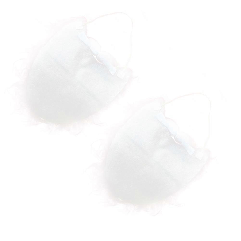 Santa Beard Curly Wig and Beard for Christmas Performance Props 2Pcs White