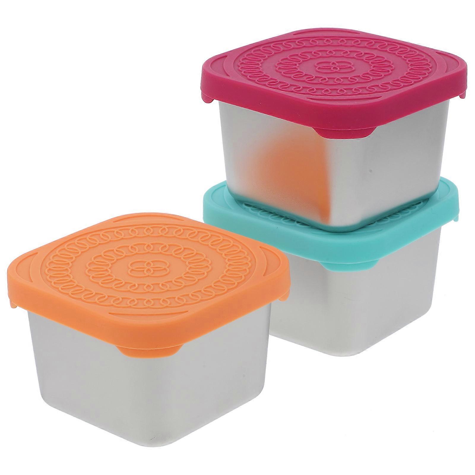 Assorted Color Stainless Steel Dipping Cups for Sauce Serving 3Pcs Set