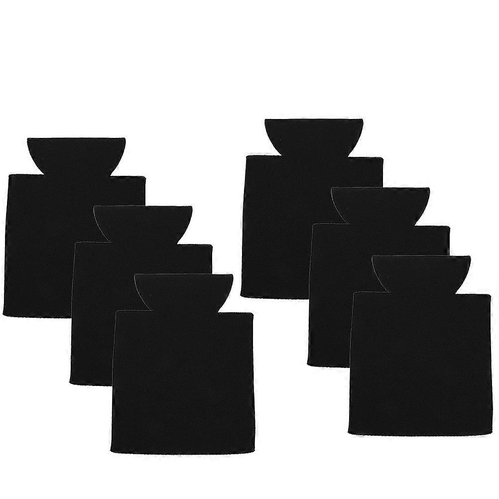 Can Sleeves For Cold Drinks Portable Ring-Pull Can Beer Sleeves Protective Covers Black 6Pcs Insulation