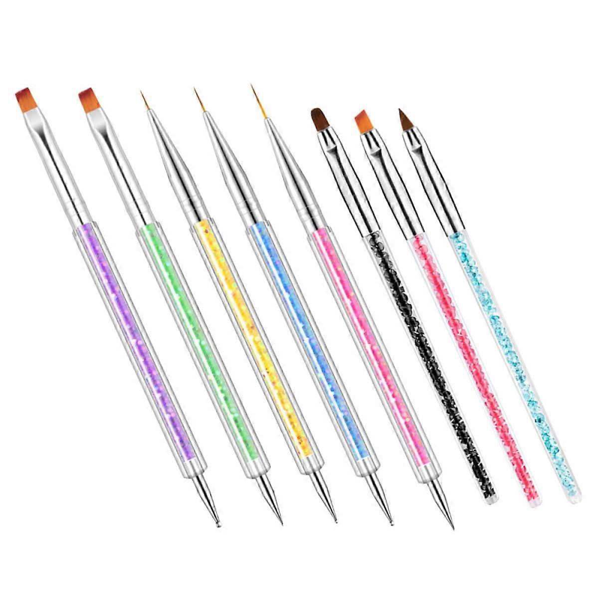 Nail Art Dotting Pens and Design Brushes DualEnded Tools with Precise Detailing Tips
