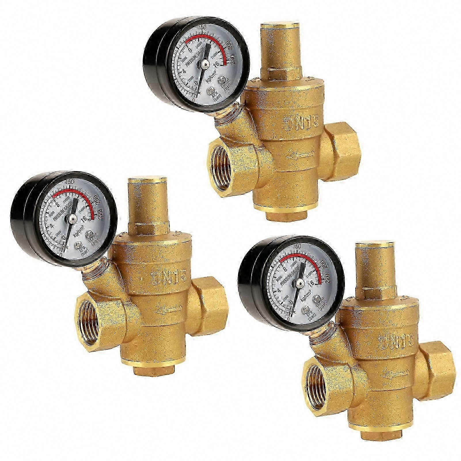 Brass 1/2" BSP Adjustable Pressure Regulator DN15 for Home Water Systems