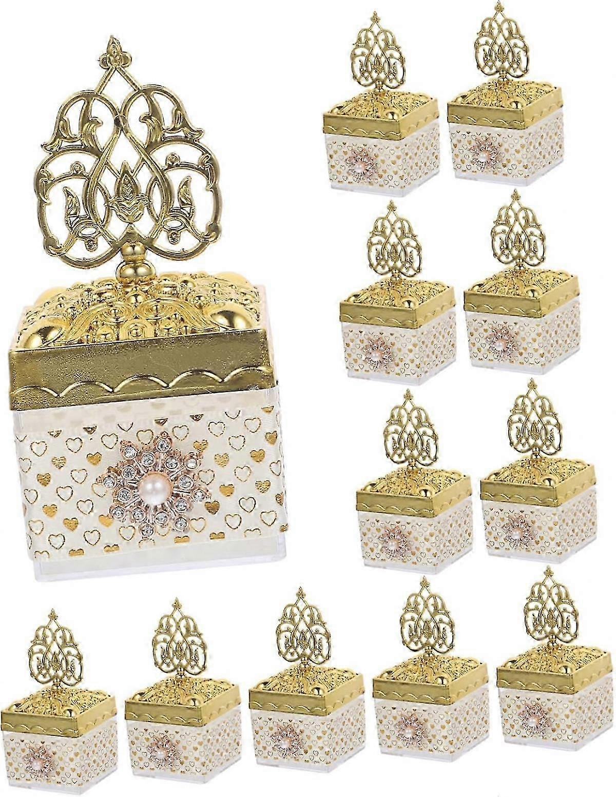 12pcs Wedding Decorative Candy Boxes Baby Shower Candy Containers Small Gift
