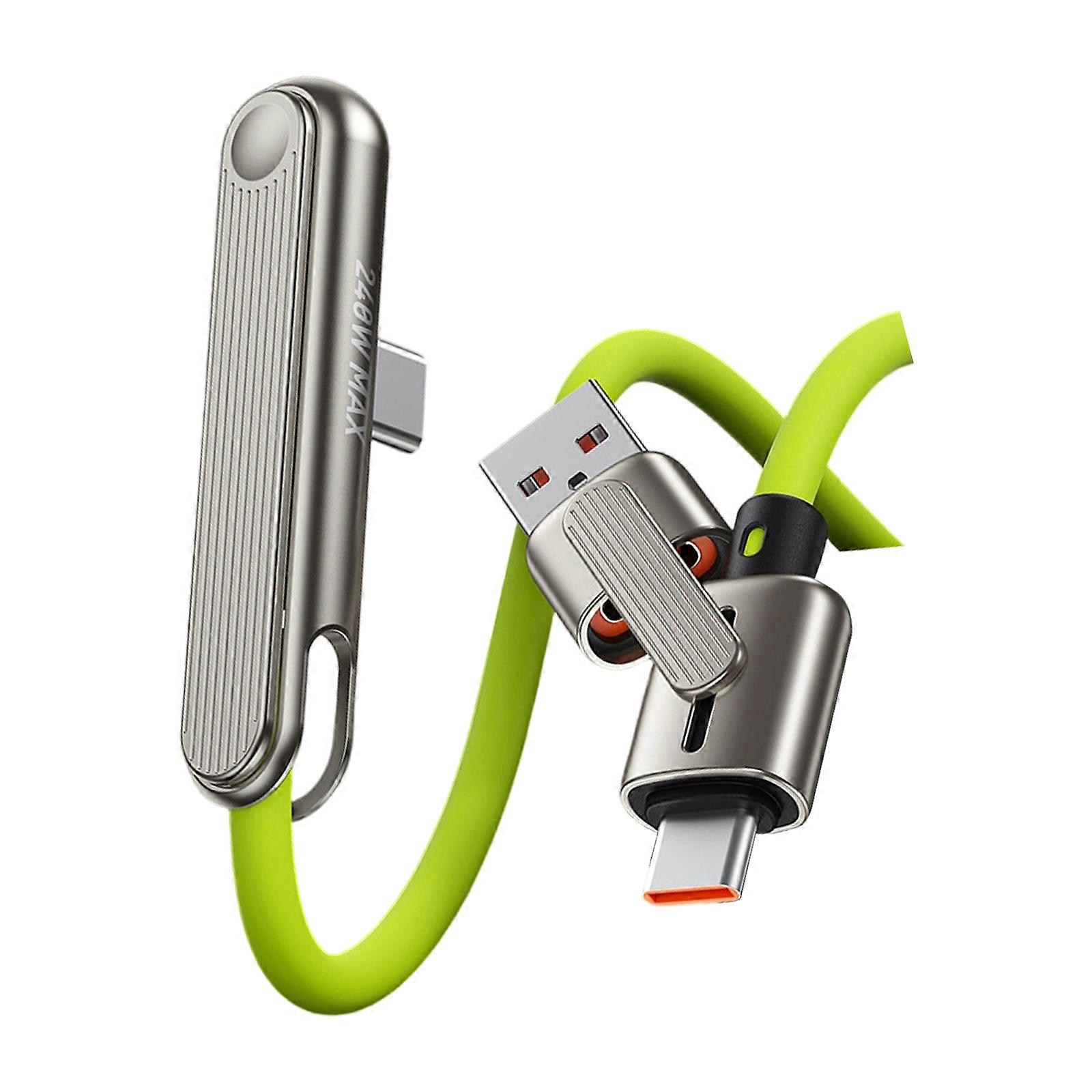 Intelligent Fast Charging 240W Data Cable Fast Charging Cable Replacement for Mobile Phone Tablet Foldable Stand 2 in 1  1