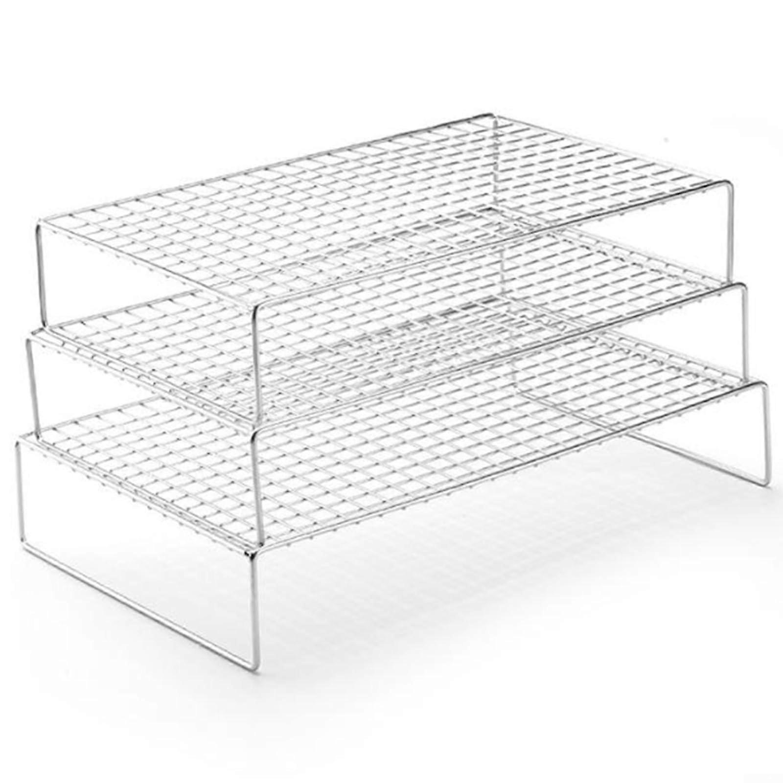 3 Tier Stackable Stainless Steel Cooling Rack for Baking with Even Airflow Kitchen Use