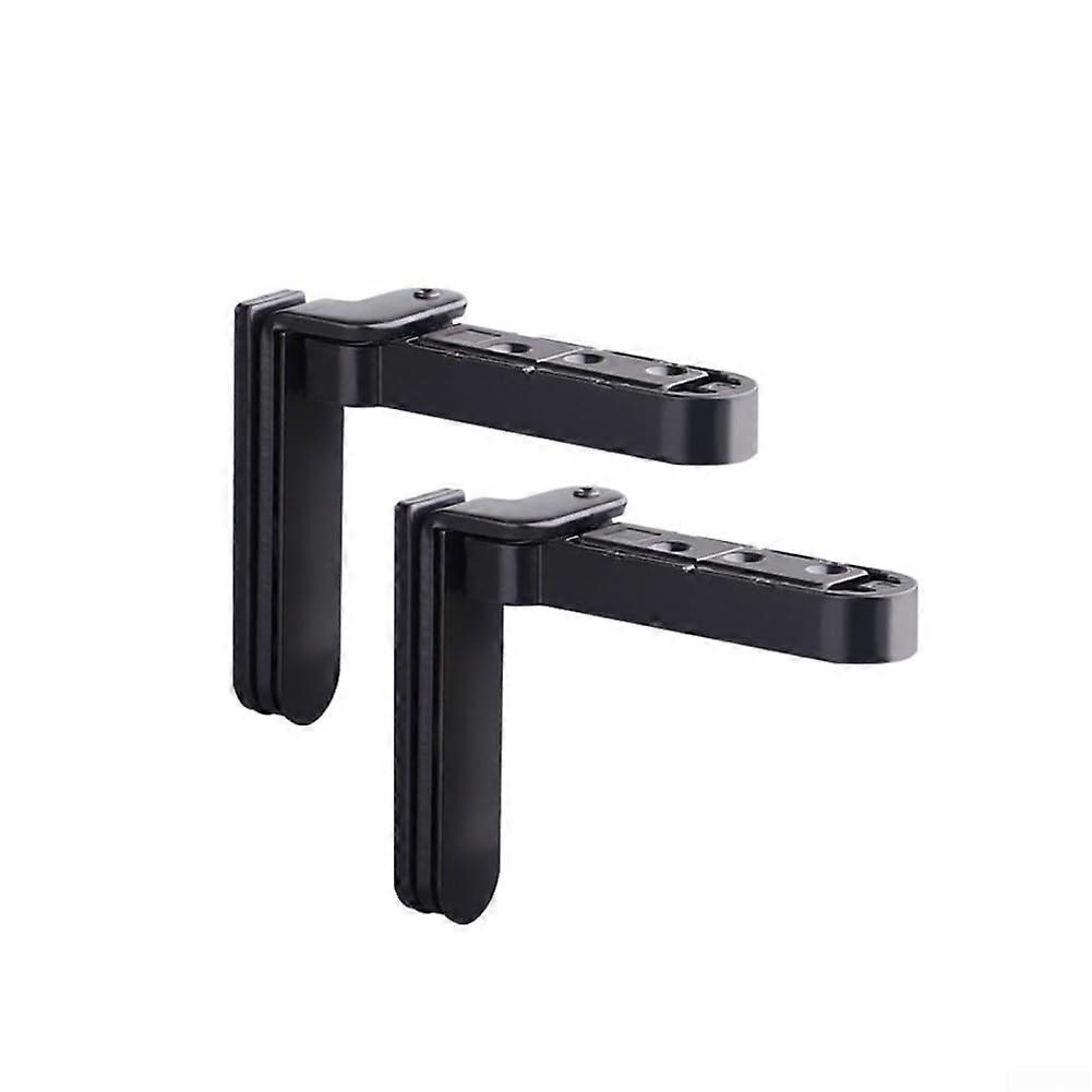 Adjustable Concealed Door Hinge Zinc Alloy ThreeDimensional 70kg Support for Interior Doors Black 2 Pack