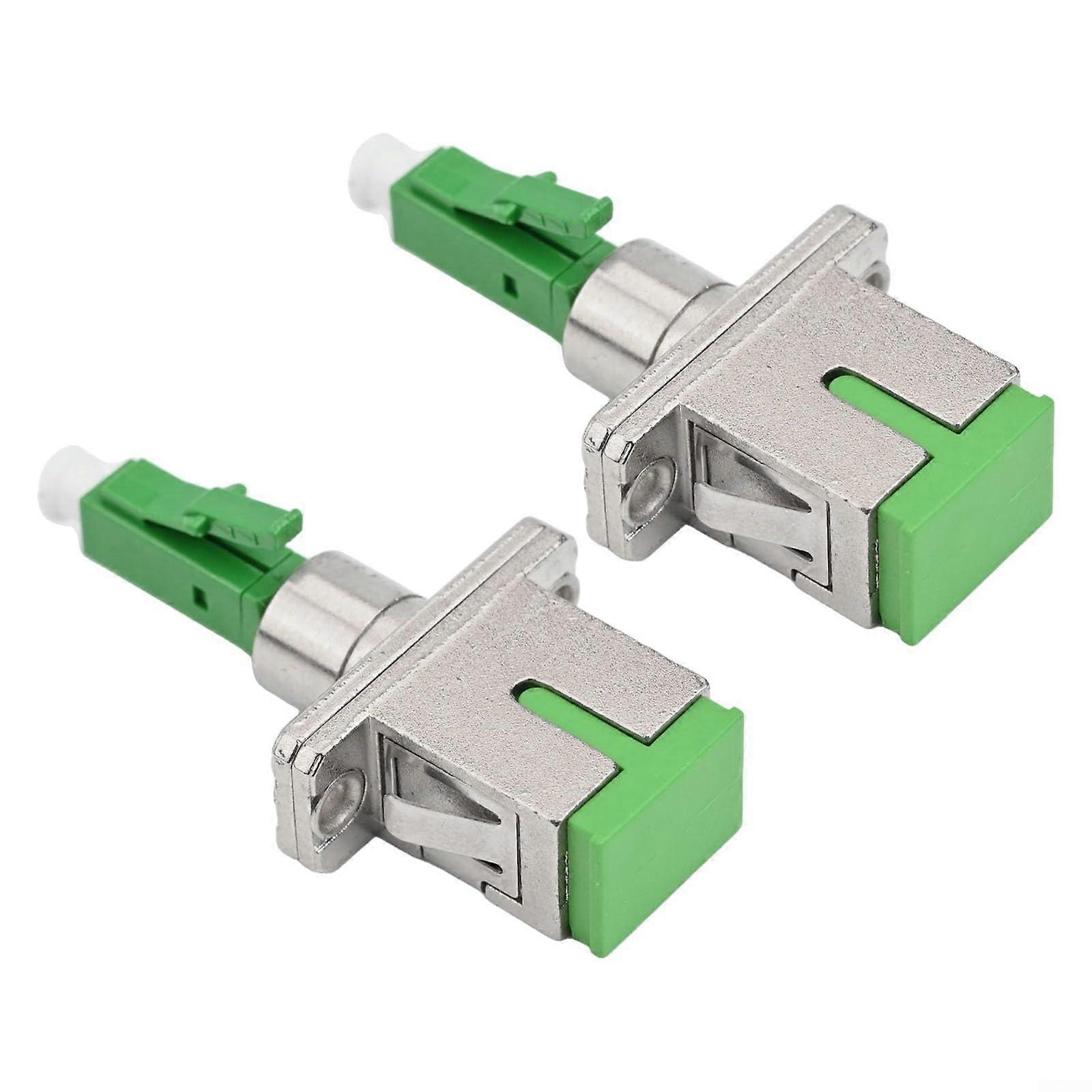 2Pcs SC APC to LC APC Fiber Optic Adapter Singlemode Simplex Low Loss Connector for Networking
