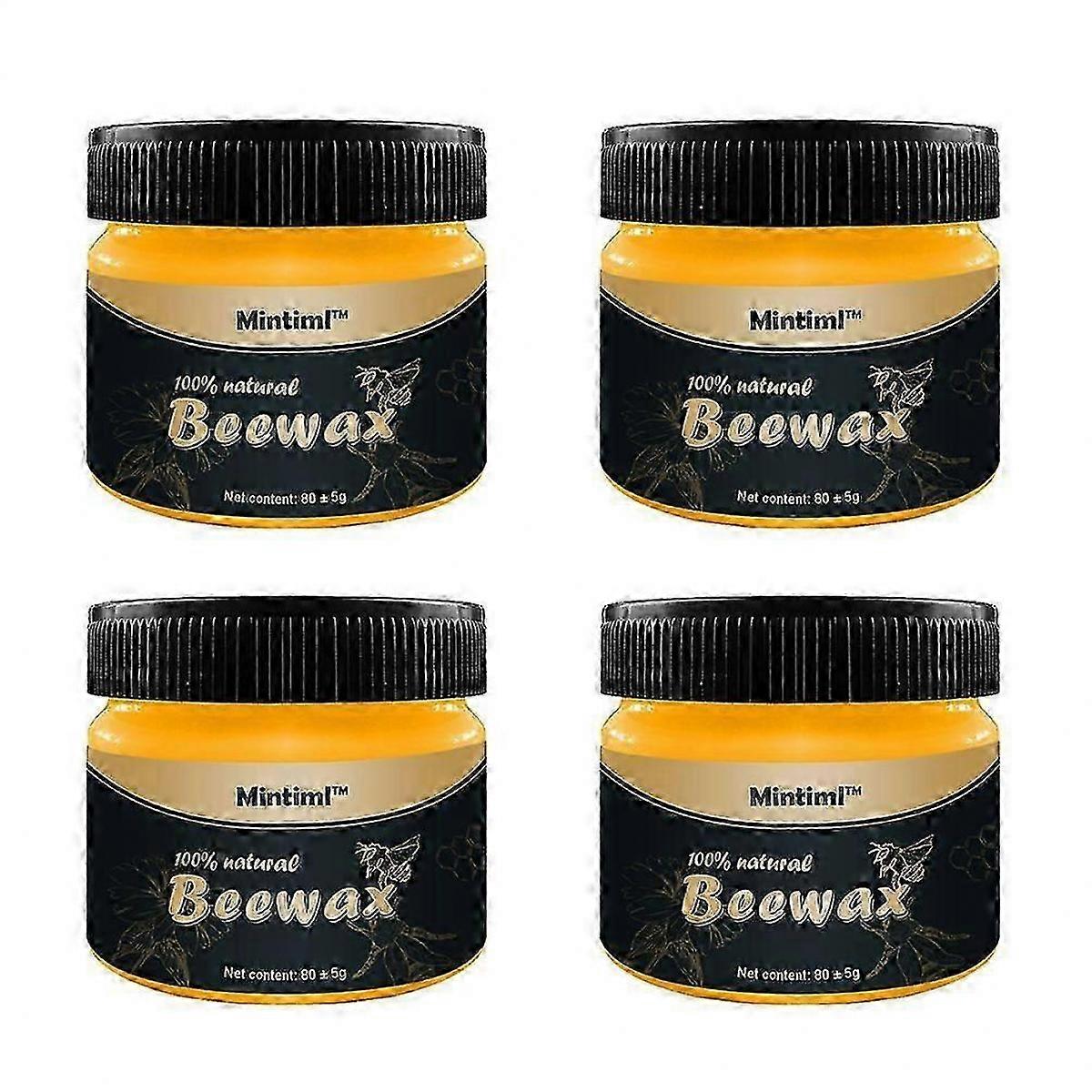 4 PC Beeswax Wood Polish & Seasoning Kit