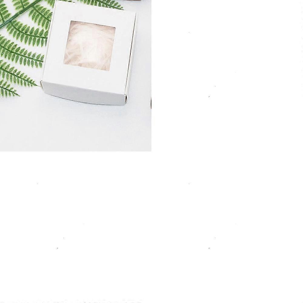 Square Paper boxes with Clear Window for Soap Packaging White 6.5x6.5x3cm 20pcs