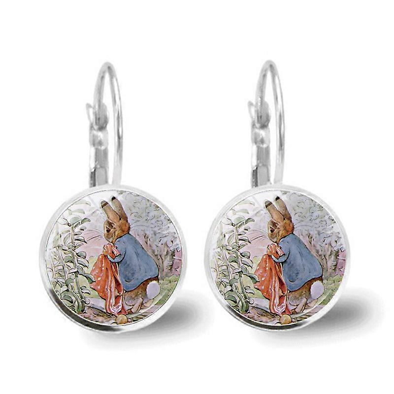 Peter Rabbit Earrings, Elegant Women's Simple and Versatile Time Gem Easter Bunny Earrings