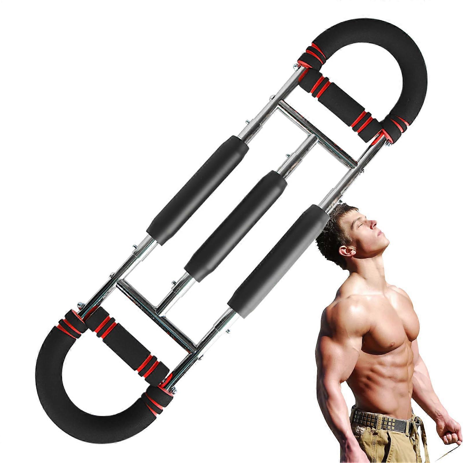 Adjustable Chest Expander 20100KG U Shape Arm Strength Trainer with Triple Spring Resistance Red