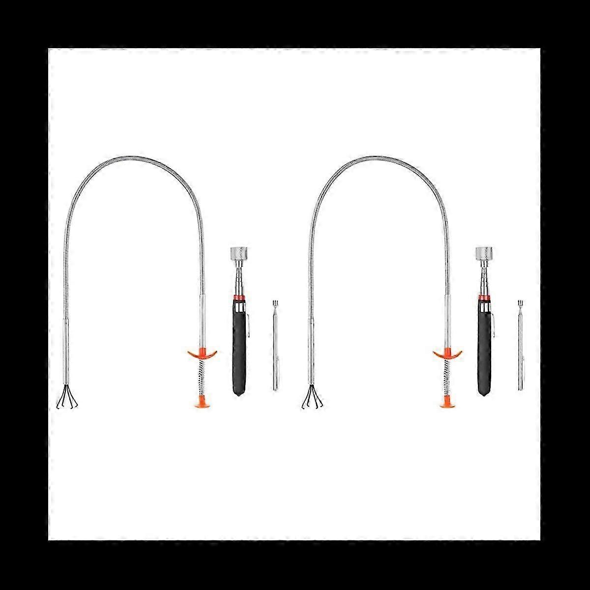 6 Pack Pick-Up Tool Set Magnetic Pick Up Tools Retrieving Telescoping Magnet Pickup Tools Bendable C