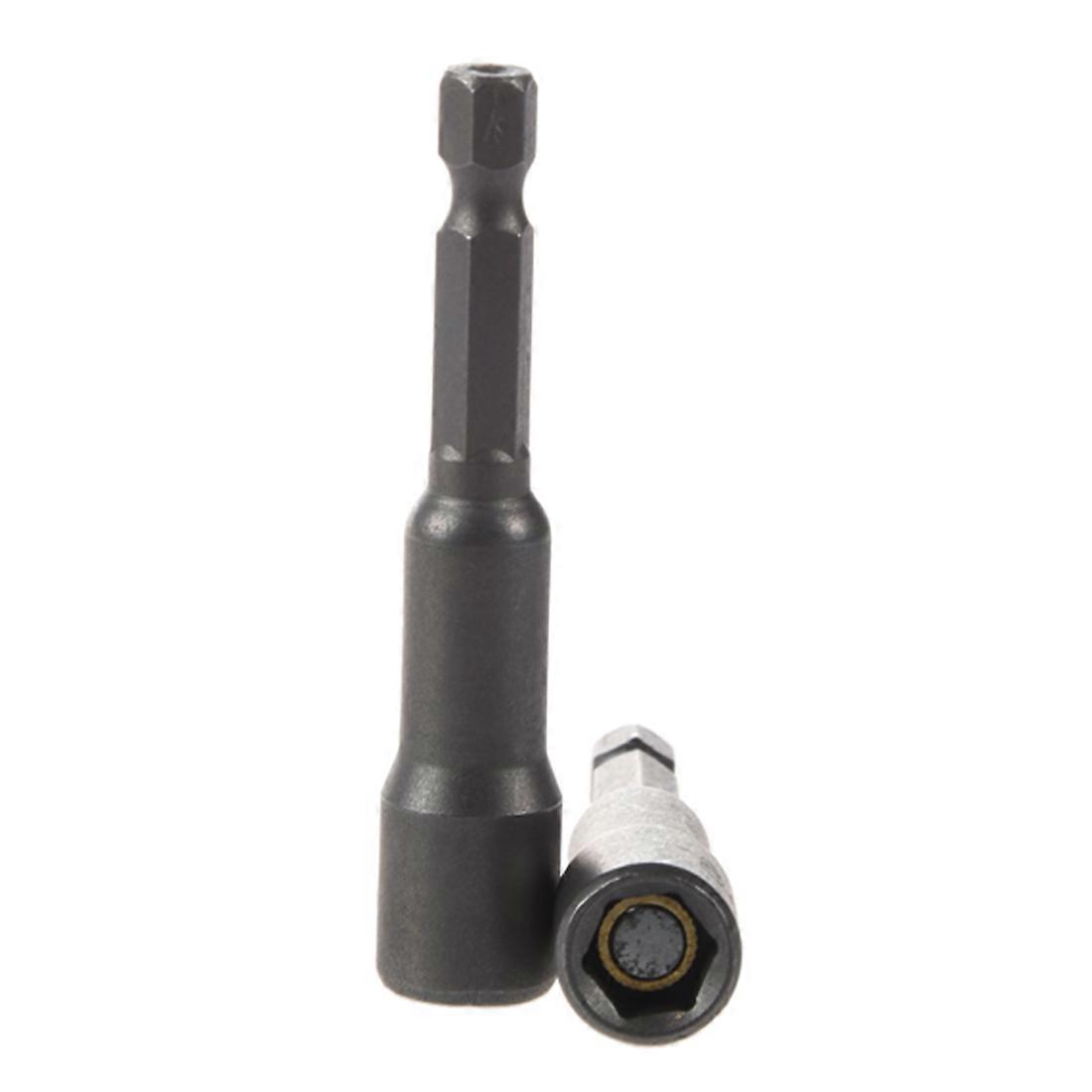 2Pcs Magnetic 8mm Hex Nut Driver Bit 1/4" Shank Spanner
