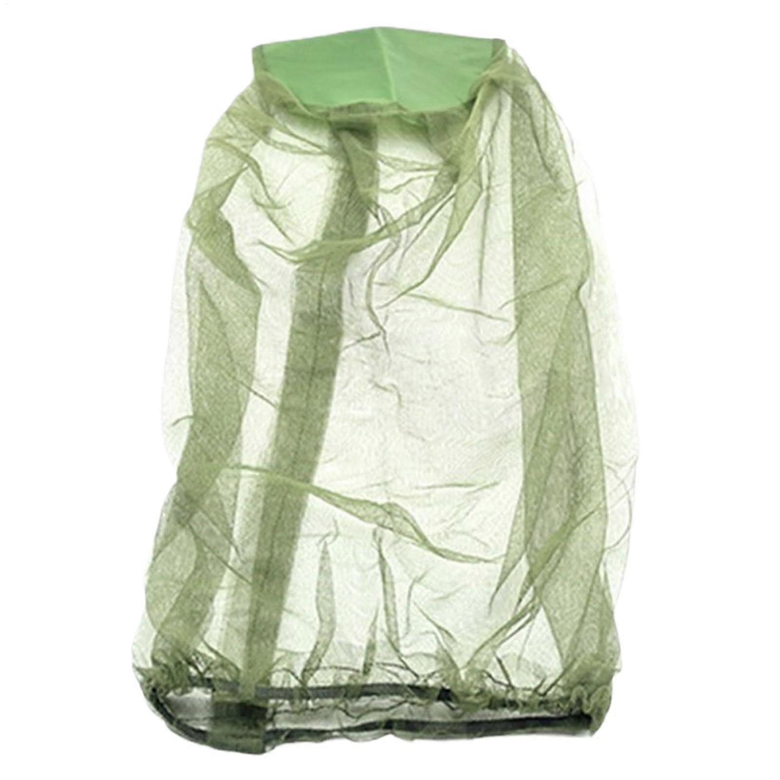 Mosquito Head Net with Adjustable Neck Cord, Breathable Mesh Bug Net for Hat and Neck Protection
