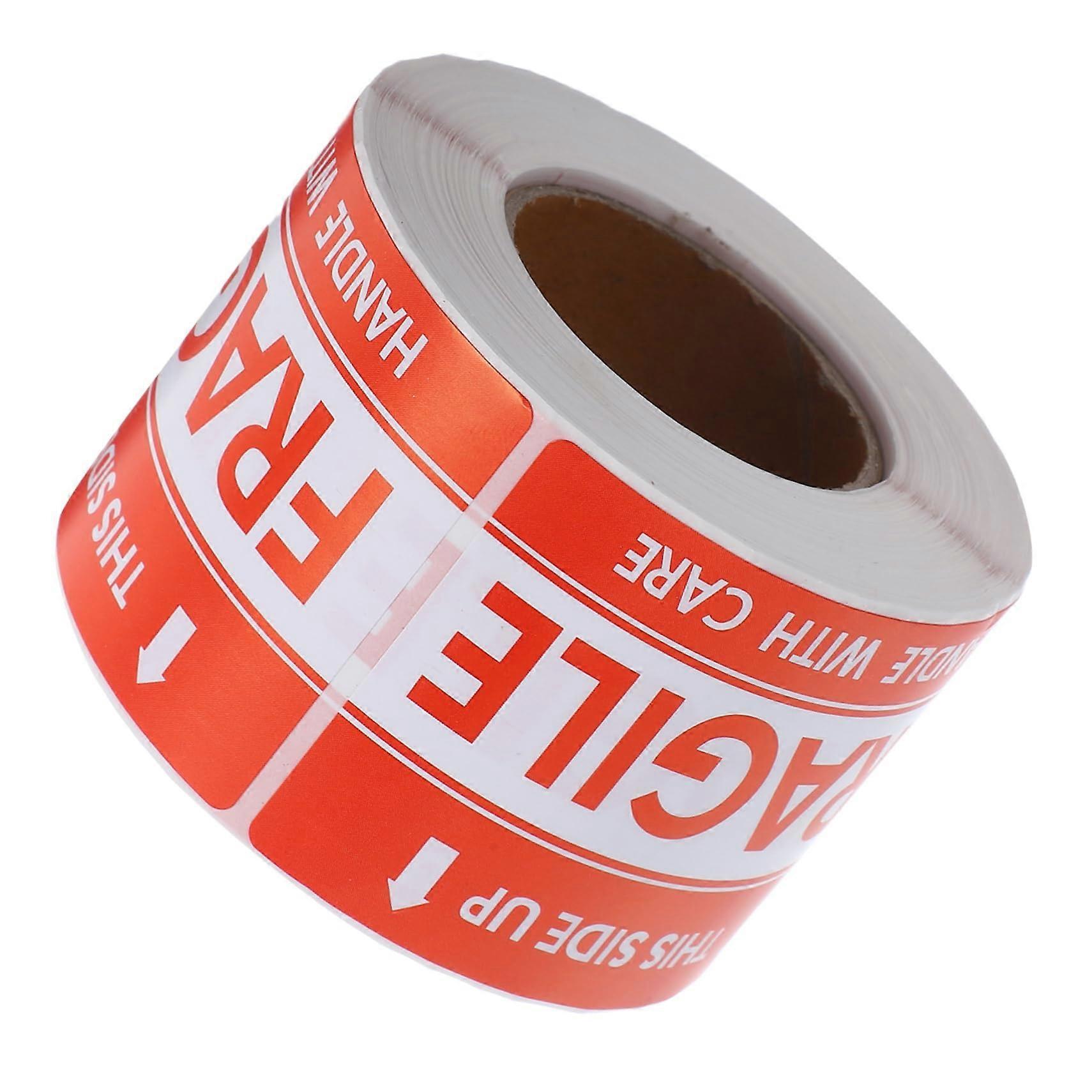Fragile  Labels Roll  Adhesive Red Stickers for Packing Moving and Warehouse Use