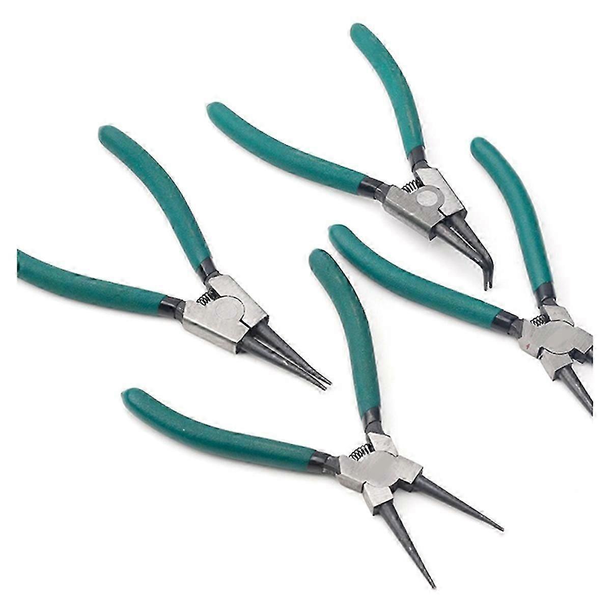 4pcs Snap Ring Pliers Set, 7inch with Straight/Bent Jaw,