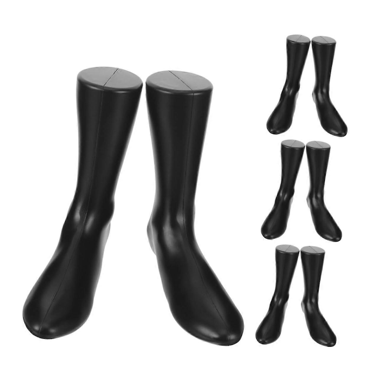 4Pcs Sock Display Mannequin Foot Model Stand with Stable FlatBottom for Retail Shoes