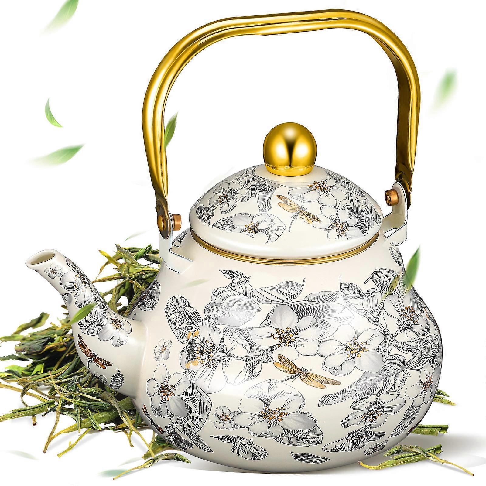 Retro Tea Kettle Enamel Kettle for Hot Water Boiling