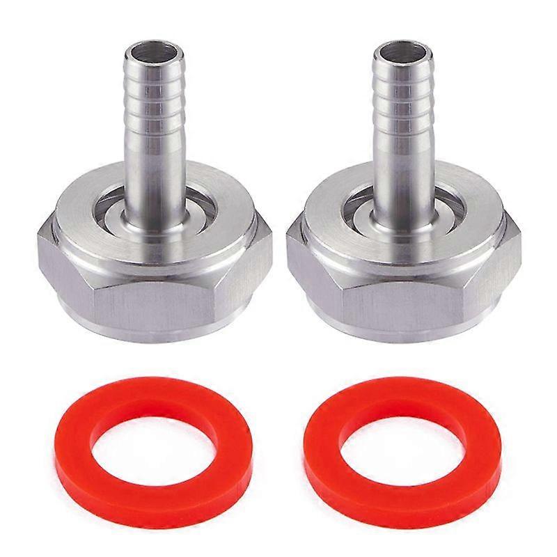 2PCS Stainless Steel Beer Coupler Fitting,Beer Line Connector Kit