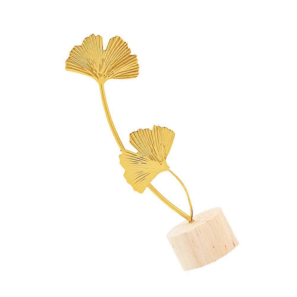 Metal Craft Ginkgo Leaf Decoration Function 1Pcs Decor