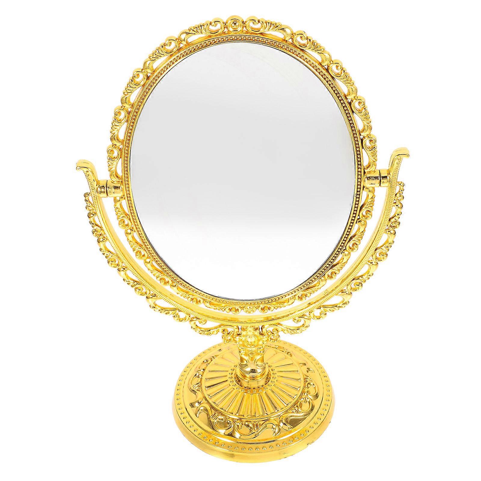 Compact Mirror Oval Shape Rotating Mirror for Desktop 4Pcs Set