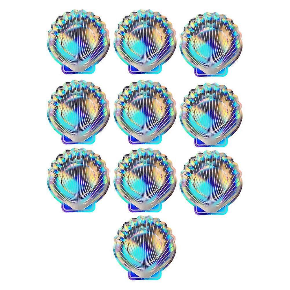 24PCS Beach Theme Appetizer Plates Shell Shape Paper Material Disposable Use for Party Tableware