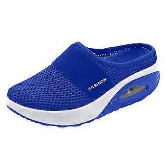 Willtoo ortopædiske sneakers til kvinder, luftpude-slip-on vandresko, blå US-5.5 (EU-36)
