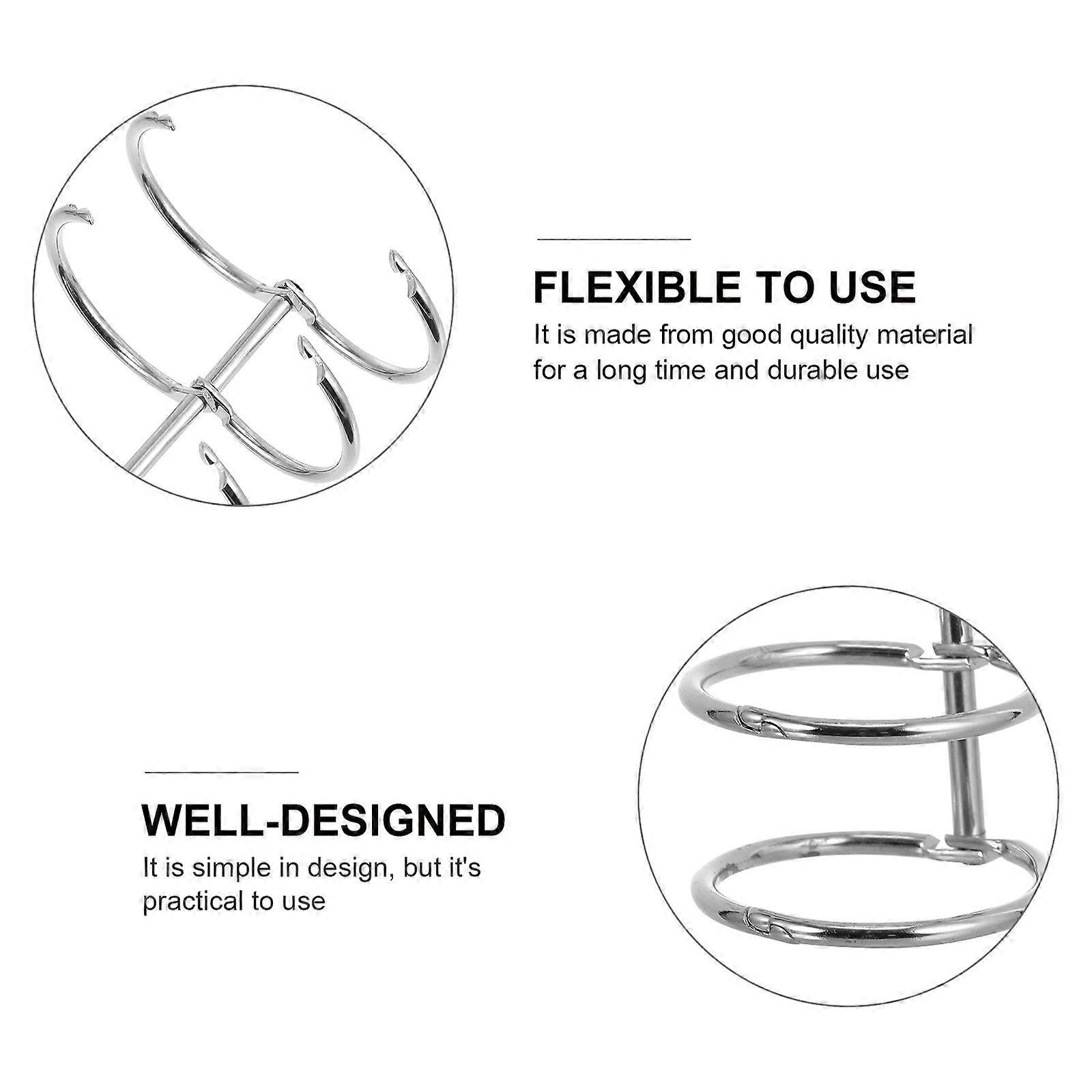 10pcs Practical Binding Rings Loose Leaf Binding Ring DIY Notebook Coils