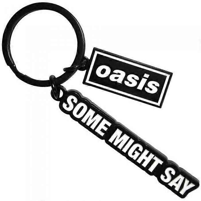Oasis Some Might Say Logo Keyring