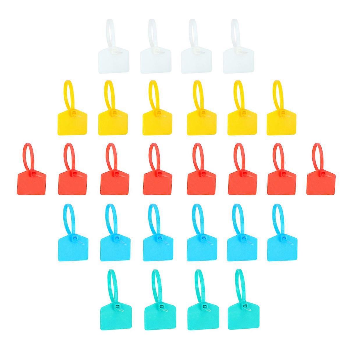 Self-Locking Cable Tie Zip Ties with Labels for Wire Tie Wrap 100Pcs Assorted